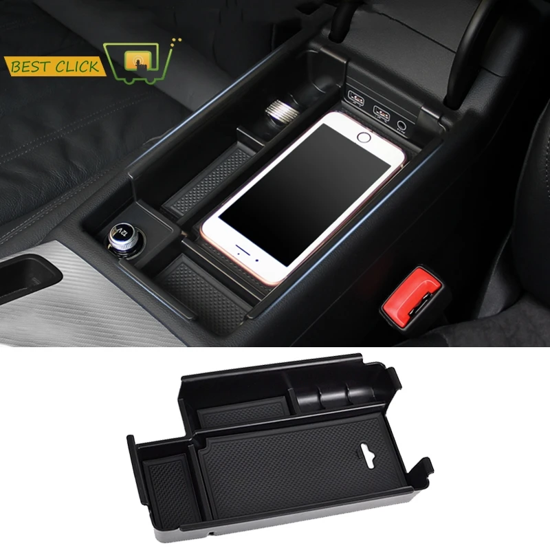 Armrest Storage Box For AUDI A4 B9 2016 2017 2018 Center Console Bin