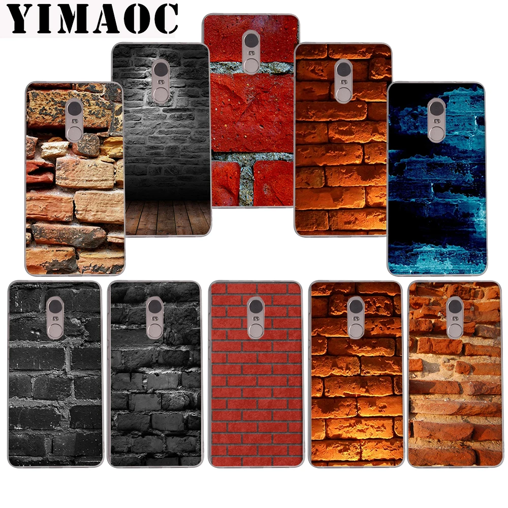 

YIMAOC 85z Brick Pattern design Soft Case for Xiaomi Mi a1 a2 f1 6 8 lite se mix 2s Redmi 5 6 6a S2 Plus 5A Note 5 6 Pro 4 X