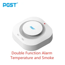 PGST 433MHz Wireless Independent Alarm Smoke Fire Sensitive Detector Home Security Alarm Smoke Detector Sensor Fire Equipment wireless smoke thermal sensor alarm system for 433mhz home fire heat thermal sensor detector protection office security fire