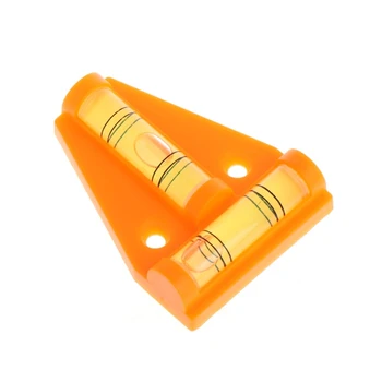 

AIMOMETER 10 Pcs T Type Bubble Spirit Level Measuring Device Triangular Indicator Black/Orange