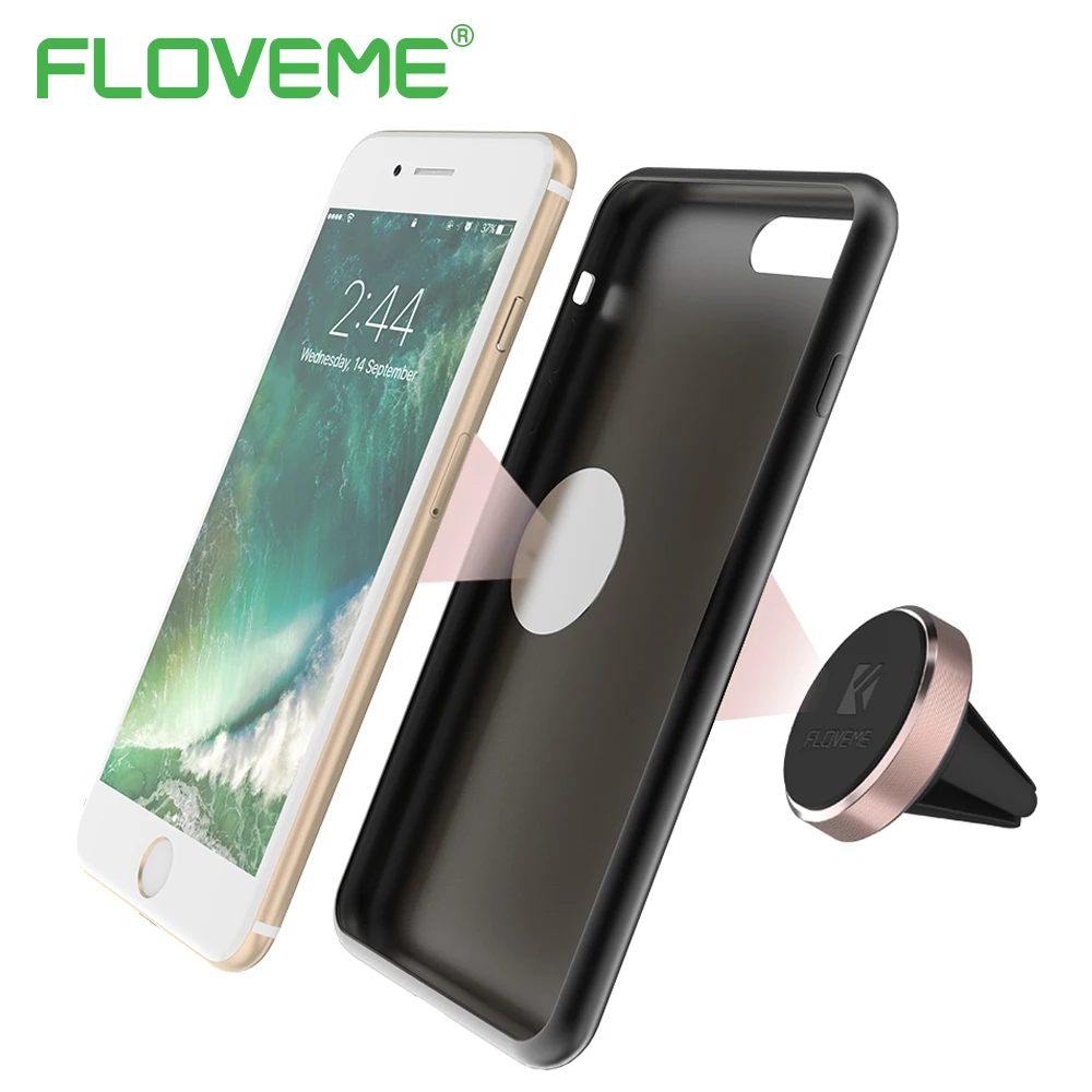 FLOVEME Универсальный магнитный автомобильный держатель для телефона iPhone 8 7 6 S Plus 5 5S