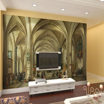 

8d Papel Murals wall paper 3d Wall Photo Murals Wallpaper for Living Room TV Background Architecture 3d Wall Mural Fresco