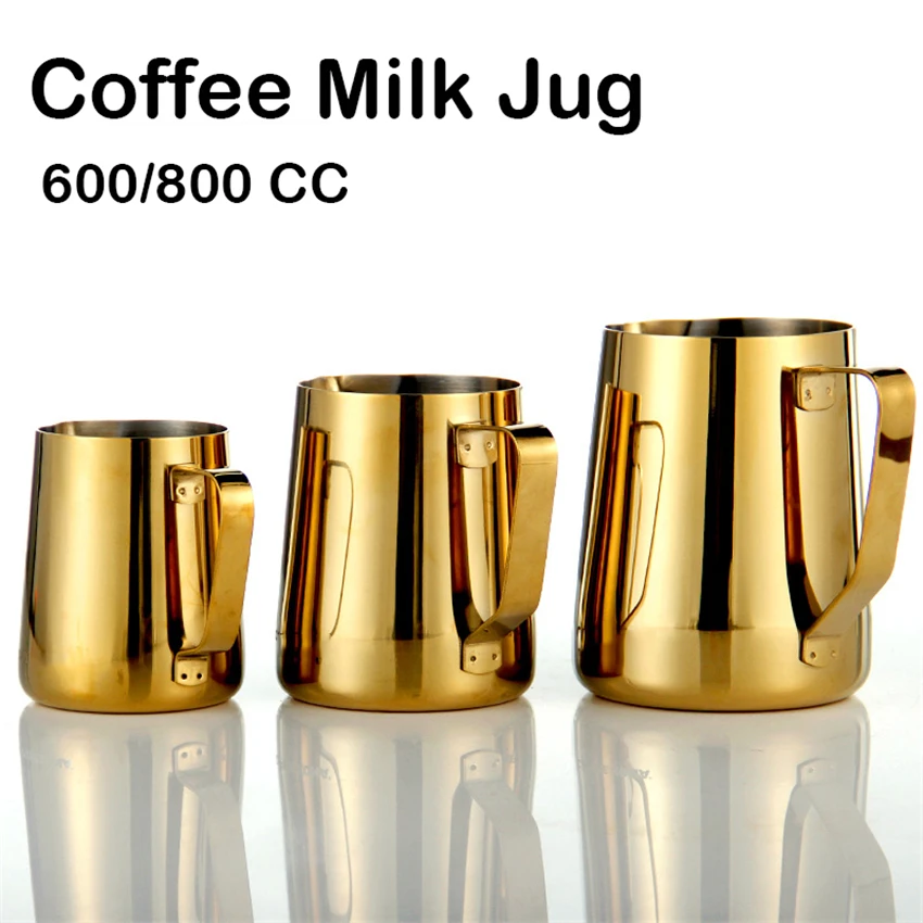 

New Style Coffee Pitcher Stainless Steel Milk Jug Frothing Pitcher Pull Flower Cup Espresso Machines For Barista Coffee Tool