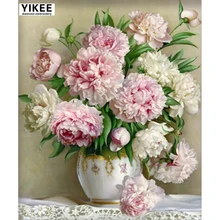 

b043 DIY Diamond Painting,5d,Diamond Embroidery Flowers,Diamond Painting Pink Peonies