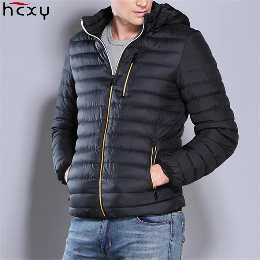 

HCXY 2019 Men's Winter Clothing Winter Coats Jackets Men Hooded Parkas Man Thicken Outwear Male Warm Coat Jacket Standing collar