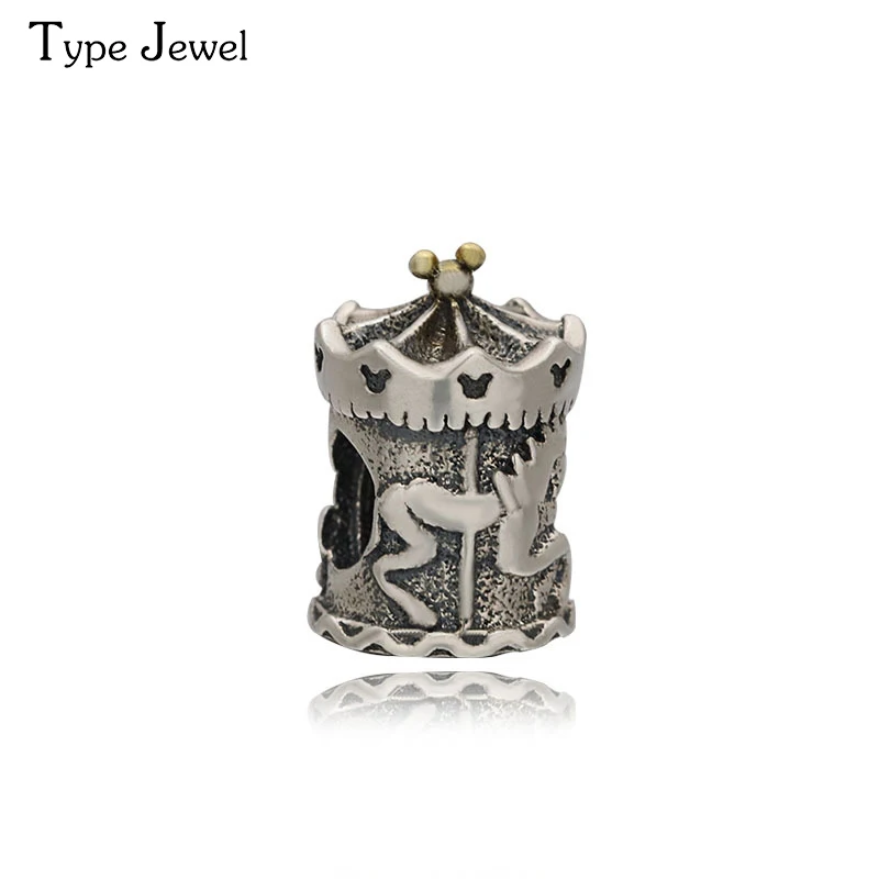 

Type Jewel S925 Sterling Silver Carousel Molding-making Accessories Beads Suitable Fit Pandora Bracelet Jewelry DIY Production