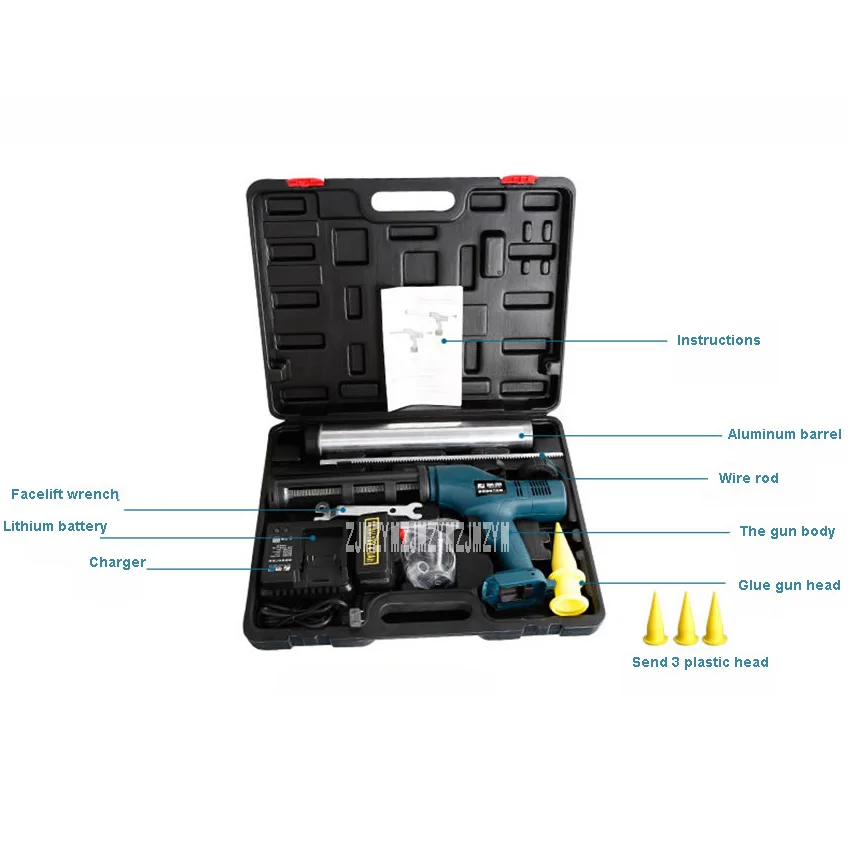 FUJ-DJQ-001, литиевая батарея, колбаса и картридж, герметик, электрический стеклянный клеевой пистолет 14-18 в 4.0Ah 6000N