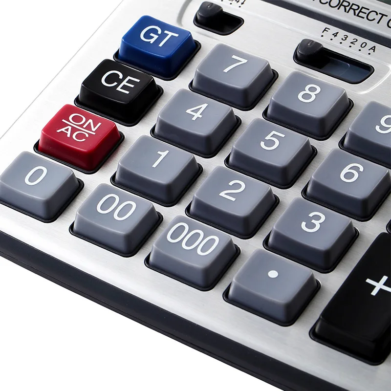 مكتب ElectronicsCalculator المزدوج الطاقة الشمسية سطح المكتب Calculadora 14 الرقمية حساب مكتب