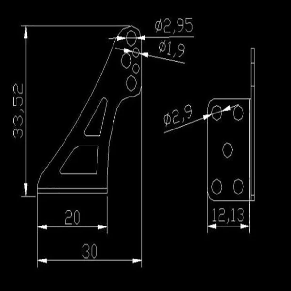 Металлический Серводвигатель W20 * H33 высокопрочный для радиоуправляемого