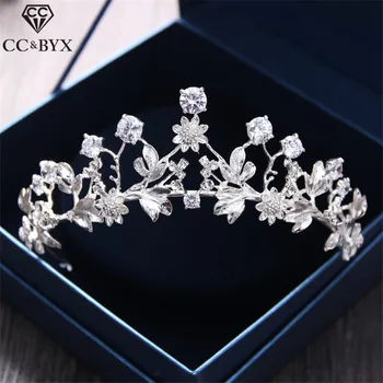 

CC Tiaras And Crowns Crystal Beads Romantic Forest Wedding Hair Accessories For Bridal Engagement Flowers Shape Jewelry XY014