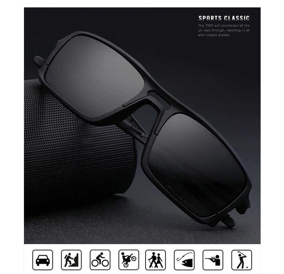 KDEAM, спортивные поляризованные солнцезащитные очки, прочные, TR90, оправа, очки для вождения, для мужчин и женщин, 5 цветов, оттенки для бега, бейсбол, KD222