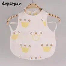 3 шт./партия, большой размер, жаккардовый жилет на лямках, шесть слоев газовой ткани для младенцев, с застежкой-защелкой, двусторонний дизайн, можно носить, детский халат