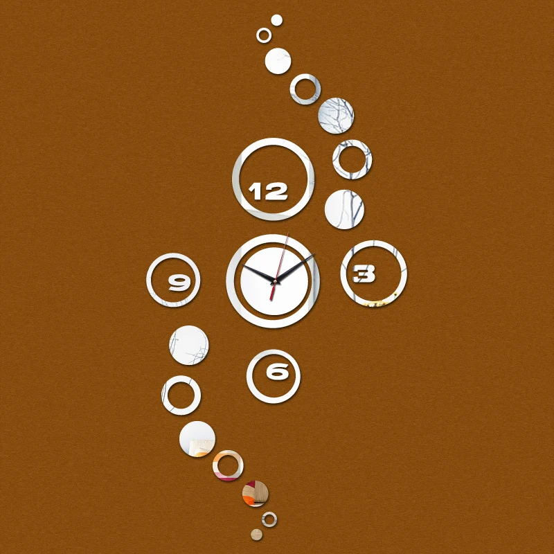 2016 new Quartz Acrylic wall clock modern design luxury mirror clocks