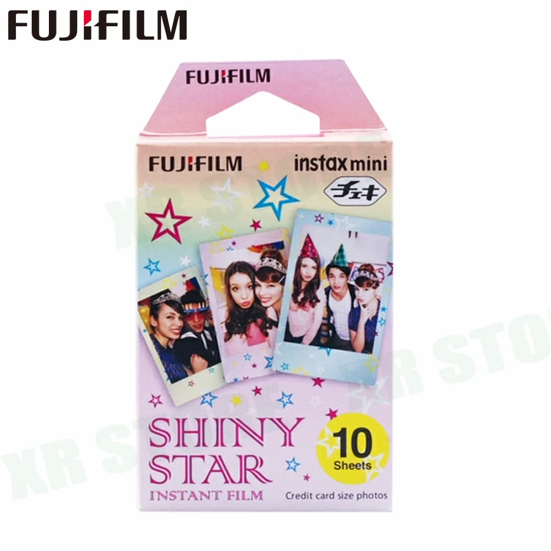 Белая пленка для Fuji Instax Мини 11 8 9 с блестящими звездочками мгновенной съемки