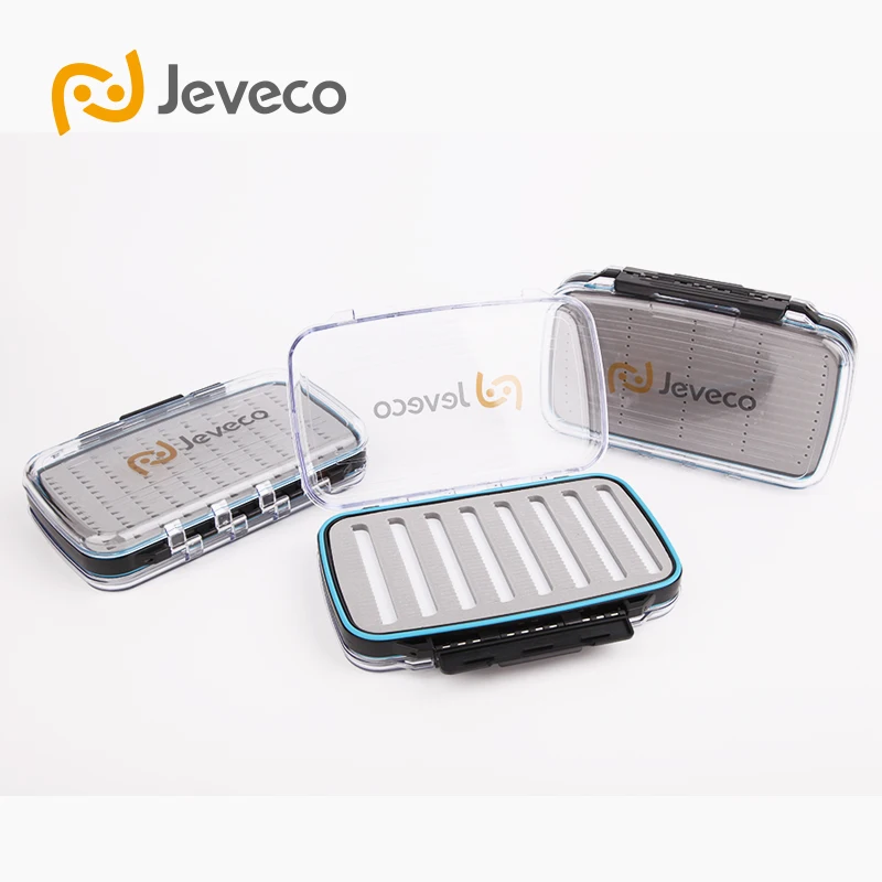 

Jeveco Brand JFB-004, 190*122*40mm Plastic Waterproof Double Side cover, Slit Foam inside, fly Fishing Box, Fishing Tackle Case