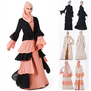 

Chiffon Kaftan Abaya Kimono Robe Dubai Turkey Muslim Hijab Dress Caftan Marocain Islamic Clothing Abayas Women Ramadan Elbise