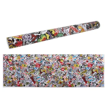 

Free delivery Rock Panda Cartoon Graffiti Car Sticker Bomb Wrap Sheet Decal Sticker 20" x 60"