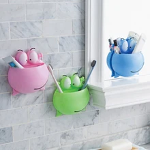 Мультяшная зубная щетка, настенный держатель для хранения зубной пасты, стеллаж для хранения зубной щетки в ванной комнате, Детская стойка для зубной щетки