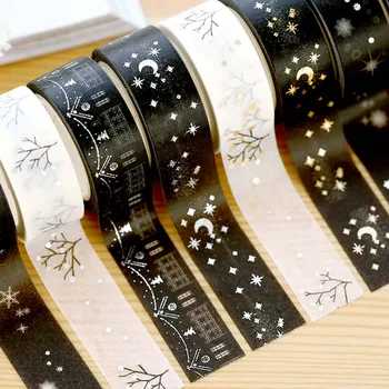 

10 Rolls Assorted Styles Adhesive Washi Masking Tape Paper Sticker Tapes DIY Craft Album Scrapbook Gift Wrap Supplies 15mm x 5m