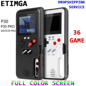 

ETIMGA Full color display GameBoy phone case for HUAWEI P30 P20 Pro Case Retro Tetris Game back cover for Mate20 pro nova3 Coque