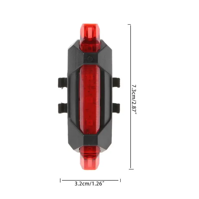 Best Outdoor Bike Bicycle light LED Tail Light Cycling Rear Tail Safety Warning Light USB Rechargeable Mountain Bike Cycling Light 2