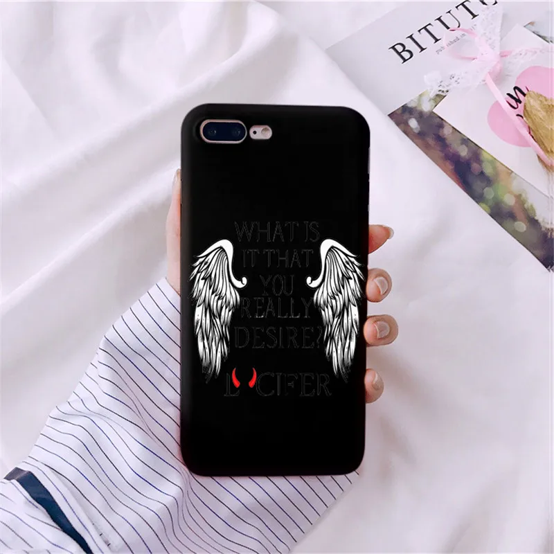 Американский Телевизор Degenerate angel Lucifer аксессуары для телефонов Чехол для iPhone 6 6S 5 SE X XR XSMax 7 8 Plus Матовый красочный чехол из ТПУ - Цвет: TPU