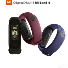 Xiaomi mi-браслет 4 смарт-браслет mi Band 4 фитнес-браслет 0,9" AMOLED цветной сенсорный экран управление музыкой пульсометр BT