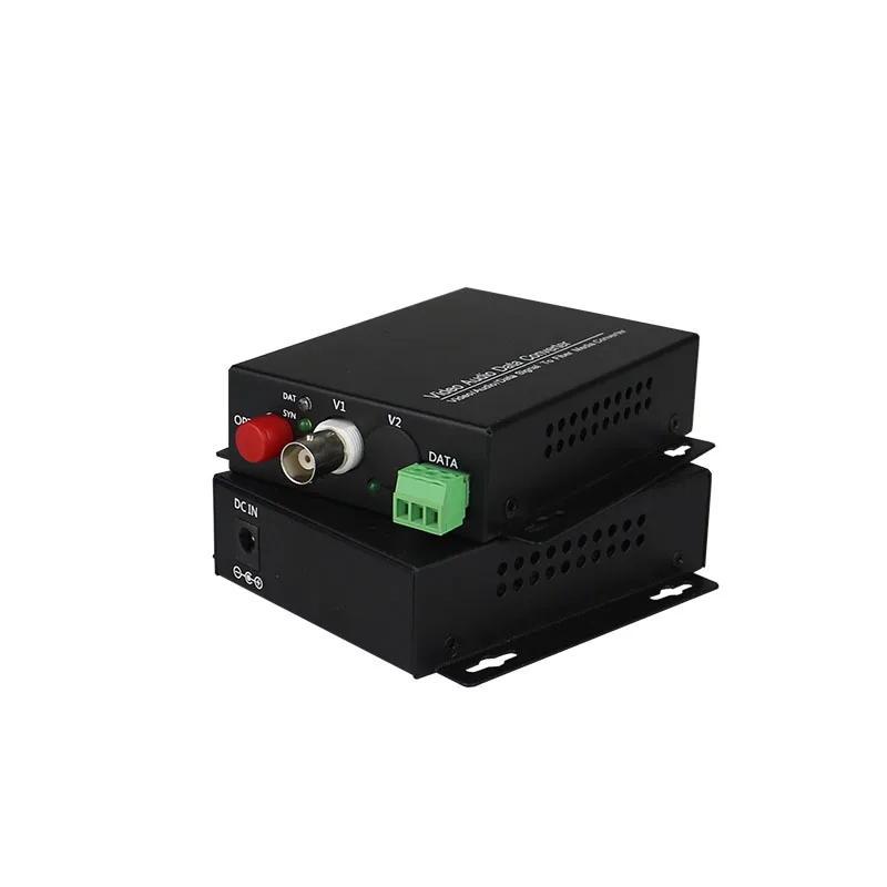 

1-channel Digital Video/1-channel Data Fiber Optical media converter Transmitter Receiver FC/single mode 20KM For CCTV system