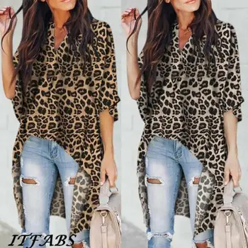 

Fashion Women Summer Long Sleeve Loose Casual Blouse
