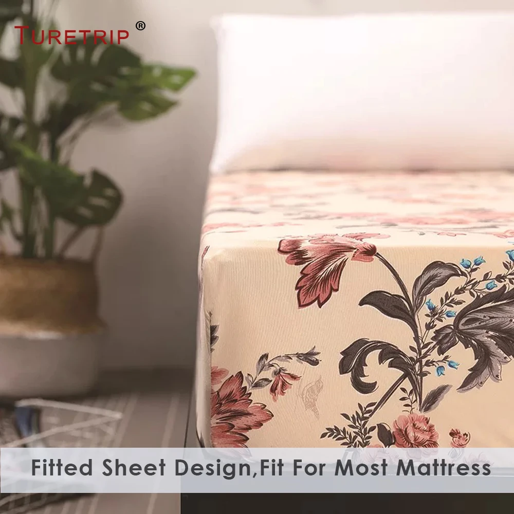 Turetrip المطبوعة فراش حامي شرشف الغبار العث للماء فراش غطاء للنوم فراش توبر Housse دي Matelas
