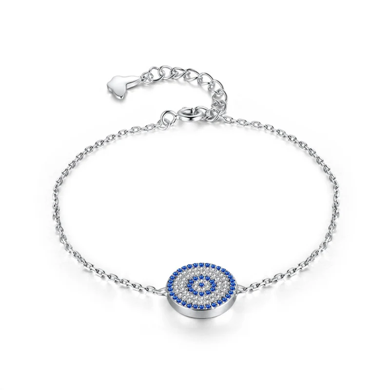 

Popular 925 Sterling Silver Rounded Zircon Cute Romantic Office Bracelets