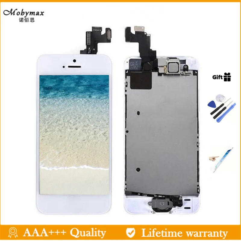 

Mobymax Screen For iPhone 5 5S LCD Display Touch Screen Assembly for iphone 5C Se LCD+home button +front camera+earpiece