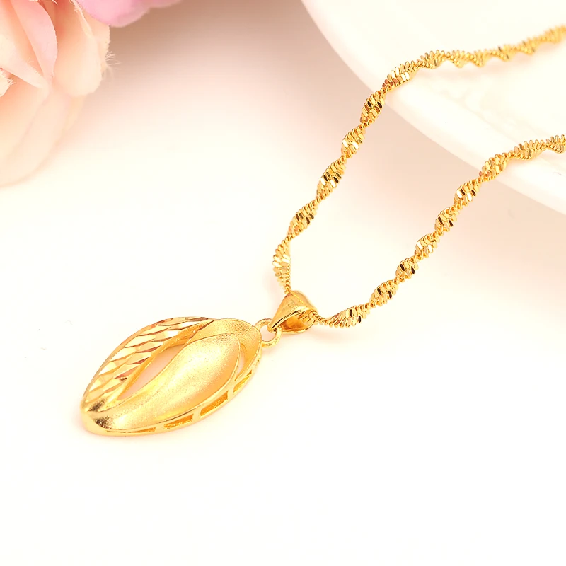 Женское ожерелье с подвеской в виде листа|f pendant|pendant leafsolid gold pendant |