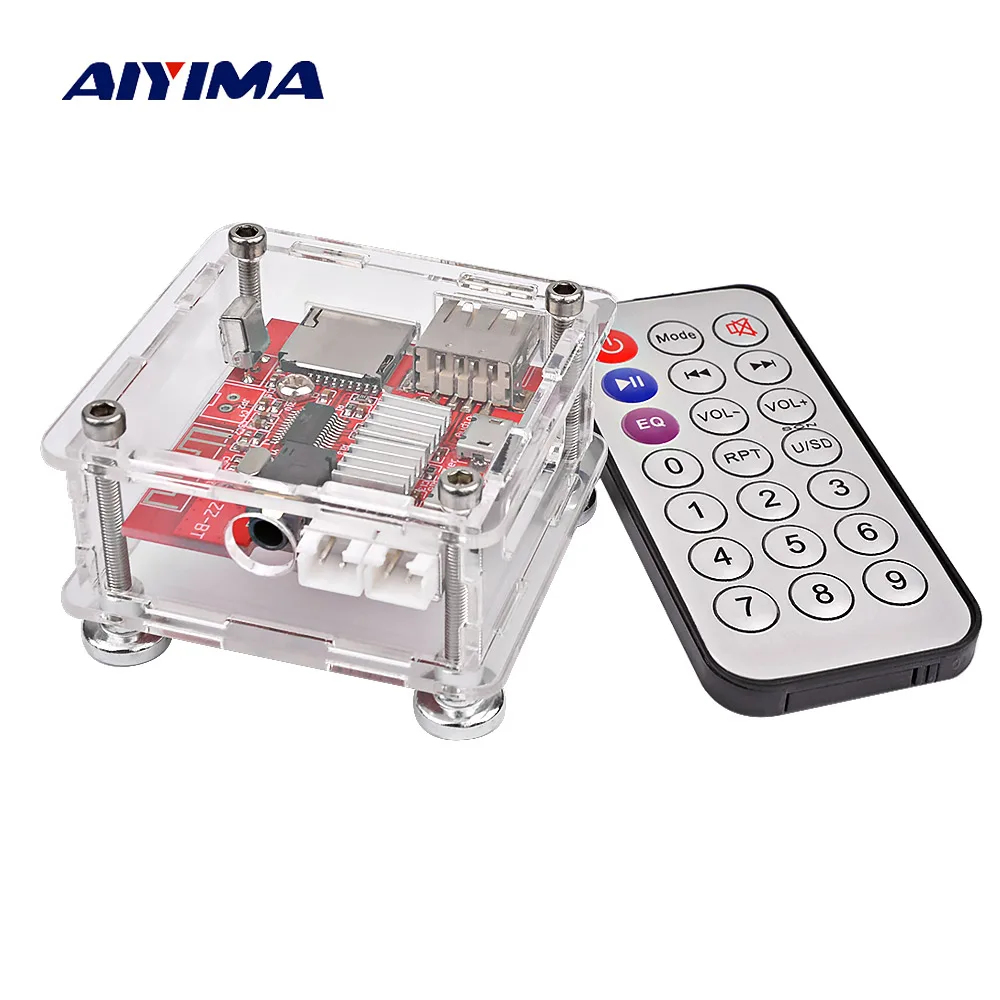 

AIYIMA USB5V Multifunctional Lossless Decoder With Stereo Bluetooth Digital Power Amplifiers 3W+3W TF U Disk MP3 Decoding Board