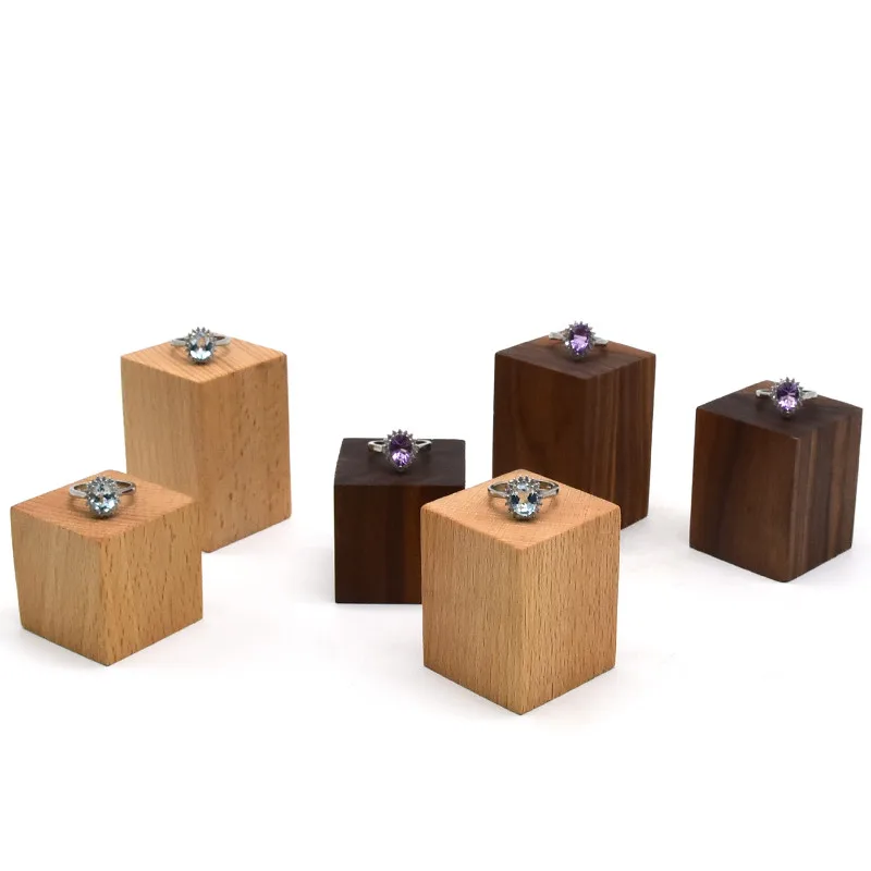 Vintage Beech Wood Jewelry Display Blocks Earrings Display Holder