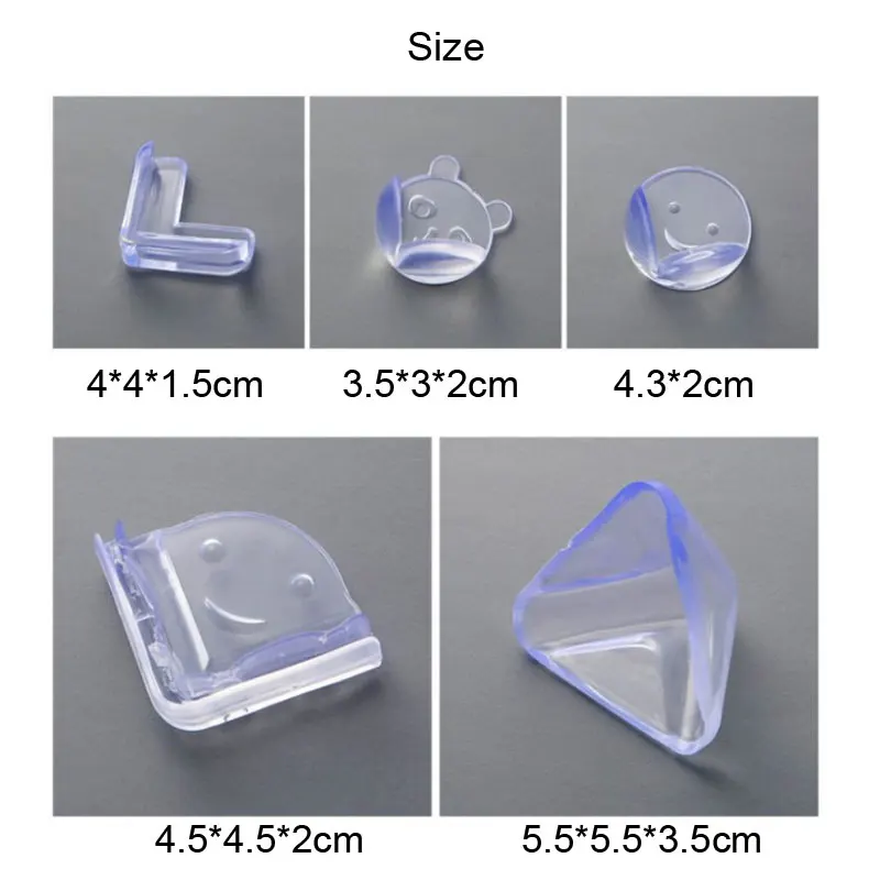8 шт./лот, силиконовая Прозрачная угловая накладка на стол для защиты детей, защитная угловая накладка на стол, защитная угловая накладка на стол