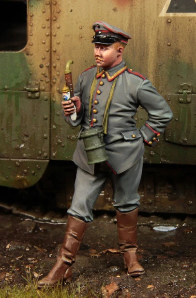 

[tuskmodel] 1 35 scale resin model figures kit WW1 German Tank crewman t1112
