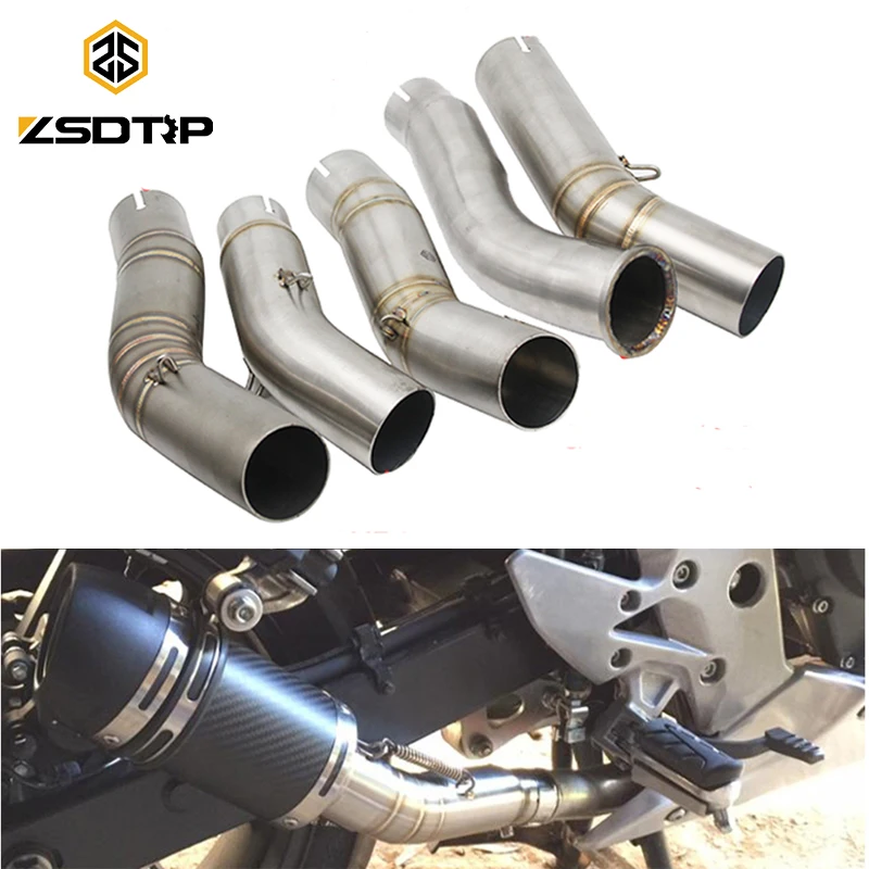 ZSDTRP Motorcycle Exhaust Muffler Middle Link Pipe For Suzuki GSXR 600
