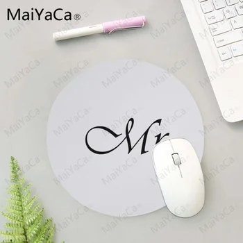 

MaiYaCa Mr and Mrs Round Mouse Pad Customize Your Own Image Good Quality Anti-Skid Table Mats