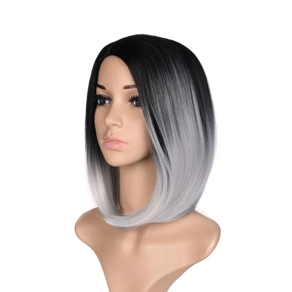 Cosplay Perucas de Cabelo Curto Em Linha Reta