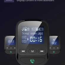 AUX аудио интерфейс Bluetooth Автомобильный Mp3 плеер беспроводной fm-передатчик автомобильный прикуриватель экран TF зарядное устройство QC3.0 Быстрая зарядка