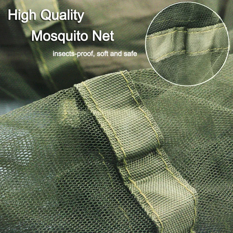 Portable Camping Hammock with Mosquito Net and Rain Fly Tarp,Hammock Canopy Nylon Hammocks Double Hammock Hiking Patio Furniture