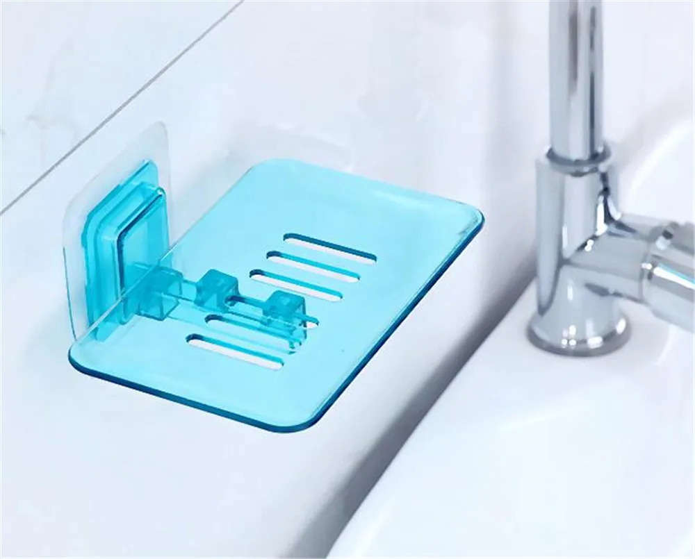 30pcs Soap Dishes Drain Sponge Holder Bathroom Organizer Wall Mounted Storage Rack Soap Box Kitchen Hanging Shelf