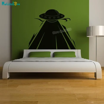 

Novel Design Wall Decals UFO Abductio Sticker Home Decoration For Kids Baby Room Nursery Self-adhesive Vinyl Art Murals YT199