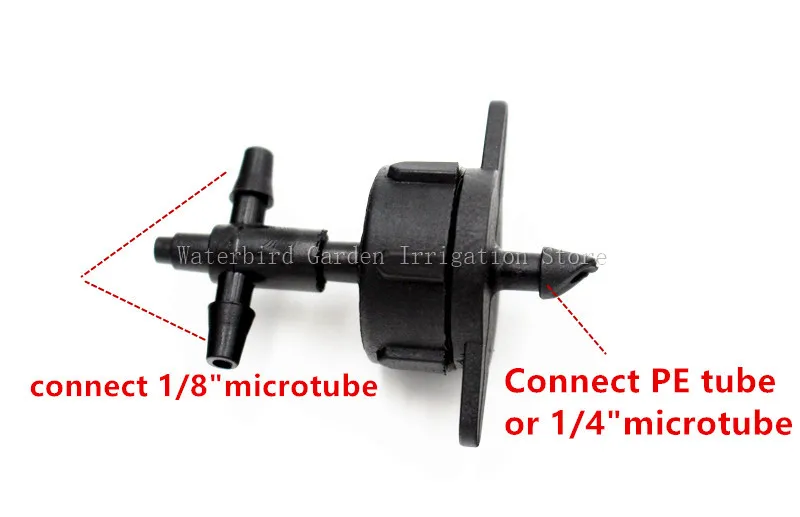 2L 4L 8L Давление компенсации капельница 1/8 дюймов острые шипы цепляют два отделения для 3 мм/5 мм трубки капельница стрелка приспособления для капельного орошения S103