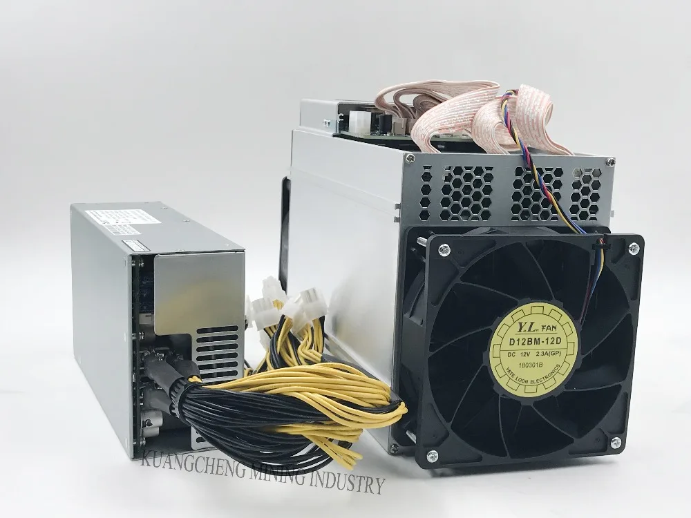 Только 80-90% 10.5Th/s AntMiner T9 два вентилятора, 10500Gh/s со старым блоком питания, экономичным, чем Antminer S9 S9i