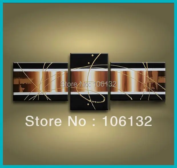 Framed 3 Panel Huge High End Stunning 3 Piece Wall Art Black White