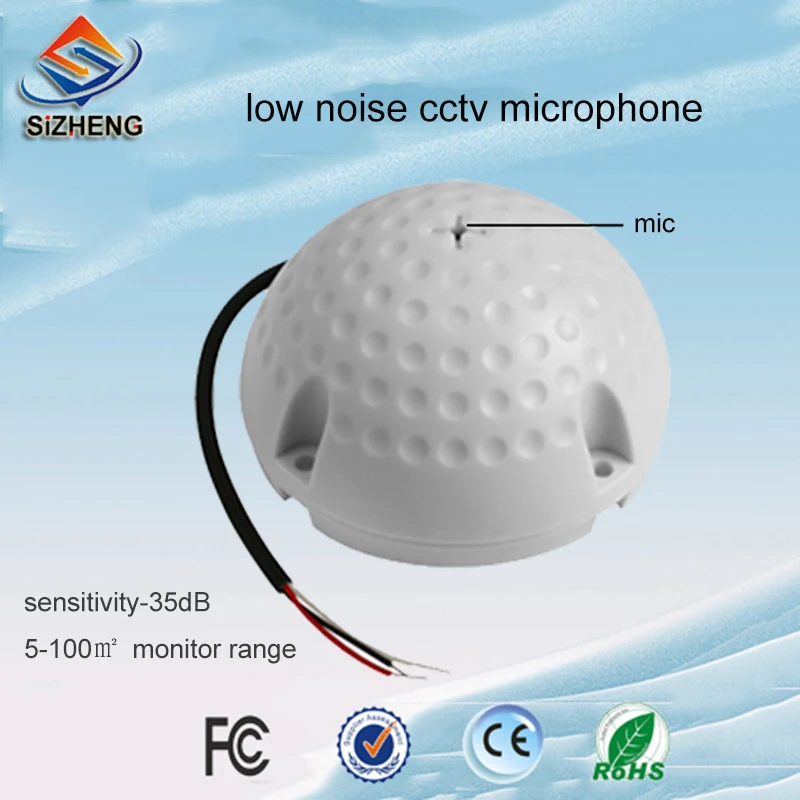 

SIZHENG wide range sound monitoring audio high sensitive microphone -35dB for CCTV camera