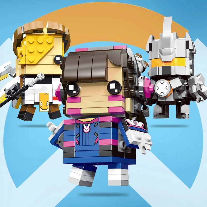 

Over Dva Mercy Tracer D.va Reinhardt Widowma Toys Blocks Action Figures Model Mini Character Figurines Toy Boy