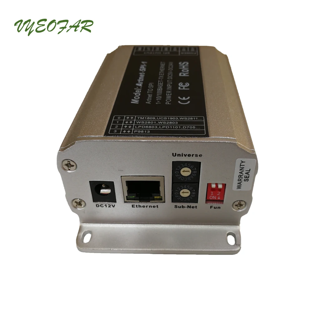 Новый DC5V 24V вход SPI(TTL) цифровой сигнал вывода Artnet в SPI конвертер вождения 2801 6803 1804